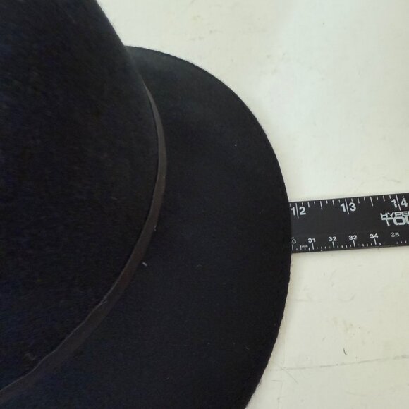 Apt 9 Black Wool Cloche Hat Gold Horsebit Detail Womens Fashion Vintage Style - Picture 10 of 16